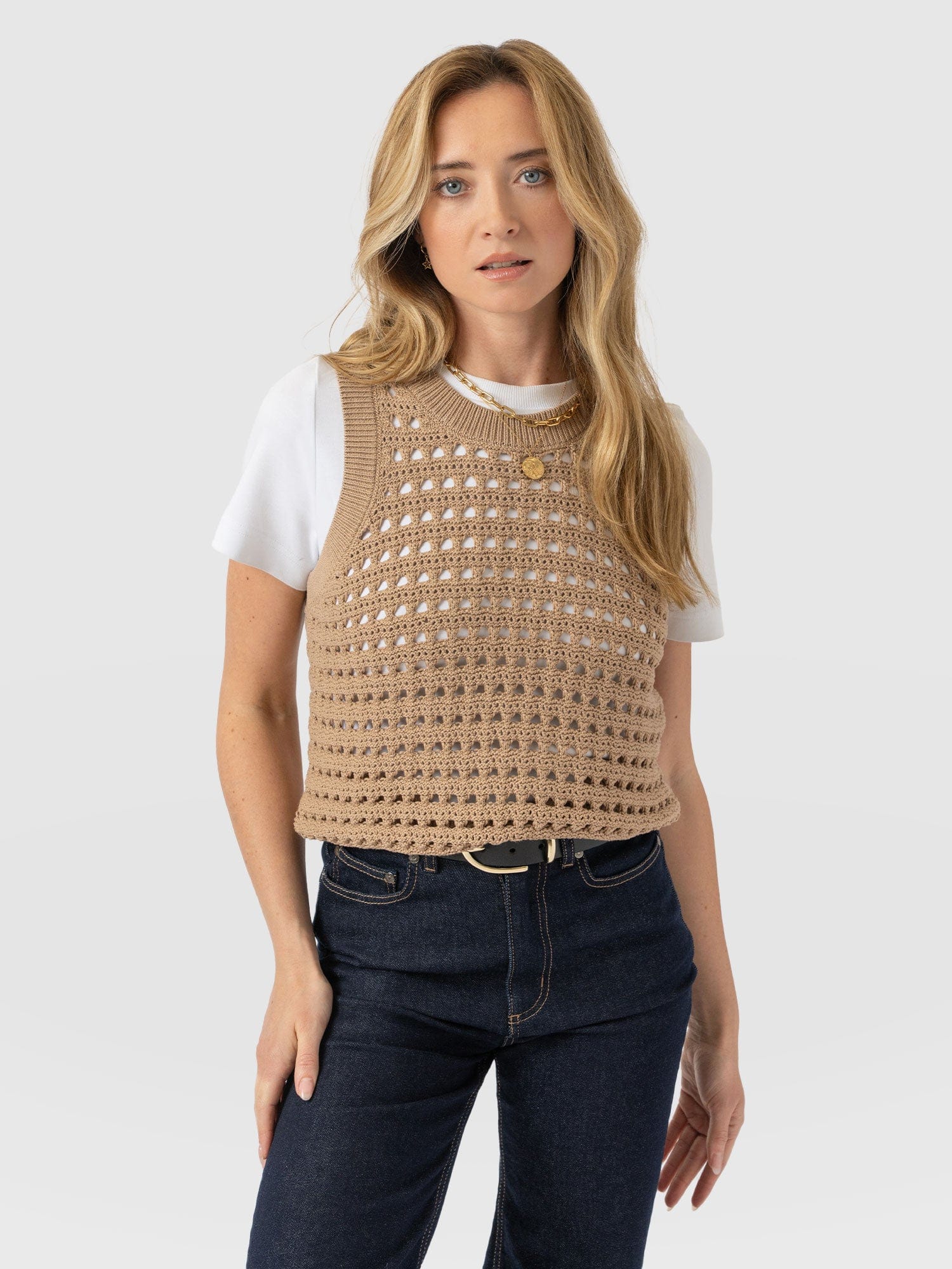 Adler Sleeveless Knit - Camel
